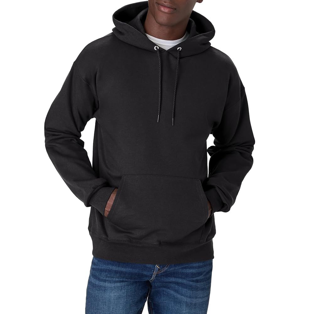 Hanes BLACK Hoodie スウェット ブランク 無地 M Hanes mens Ultimate Cotton Heavyweight Pullover Hoodie